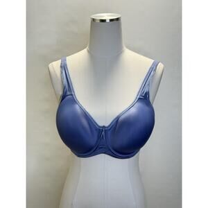 Wacoal Bra Womens 36D Blue T-Shirt Underwire Lightweight Breathable Foam 853192
